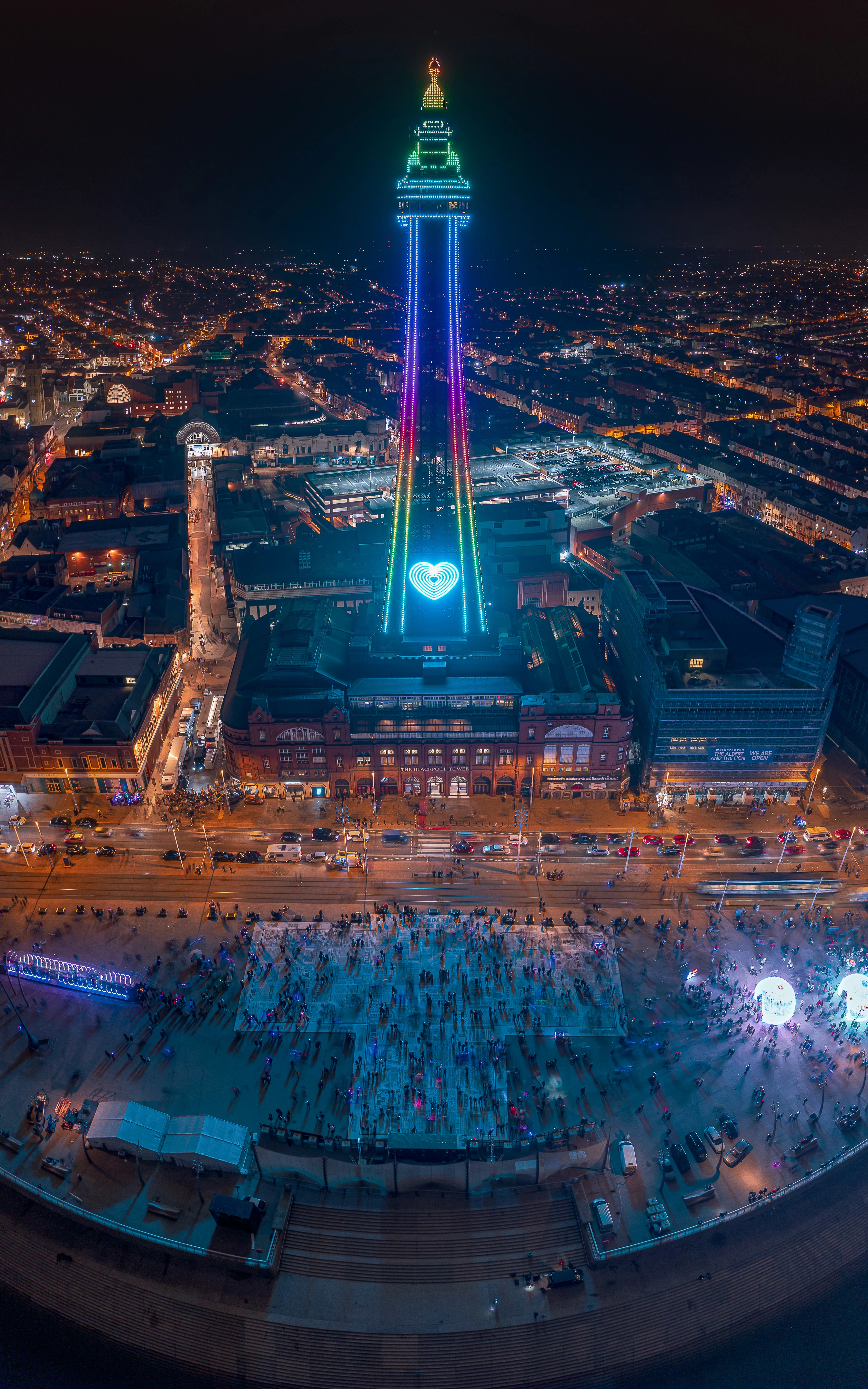 The Blackpool Tower at night